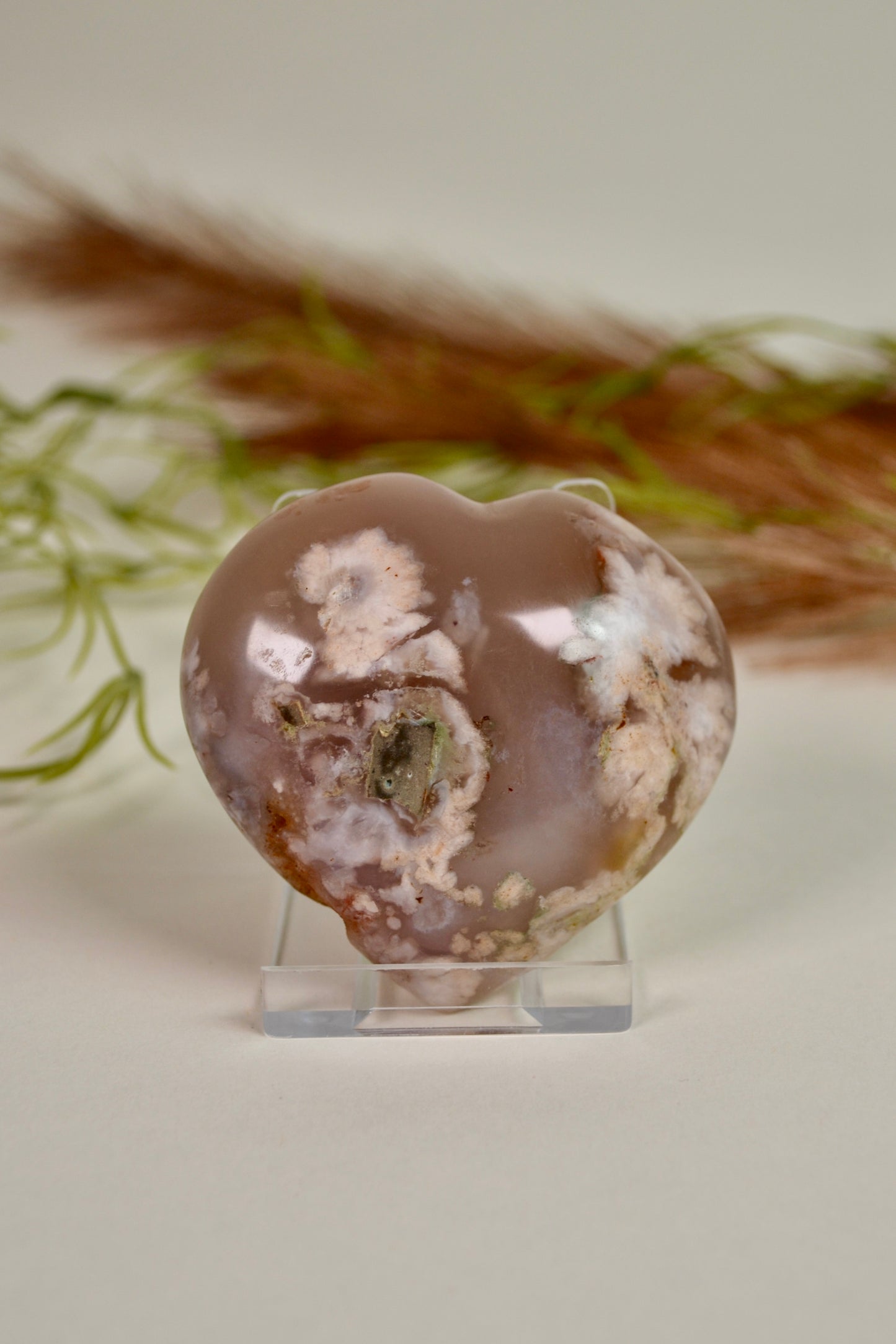 Flower Agate Heart
