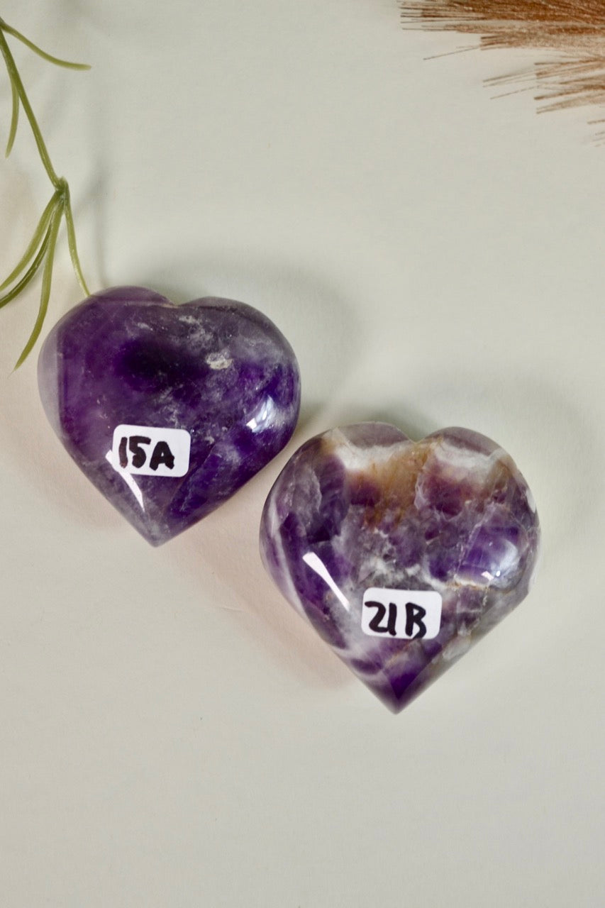 Chevron Amethyst Heart