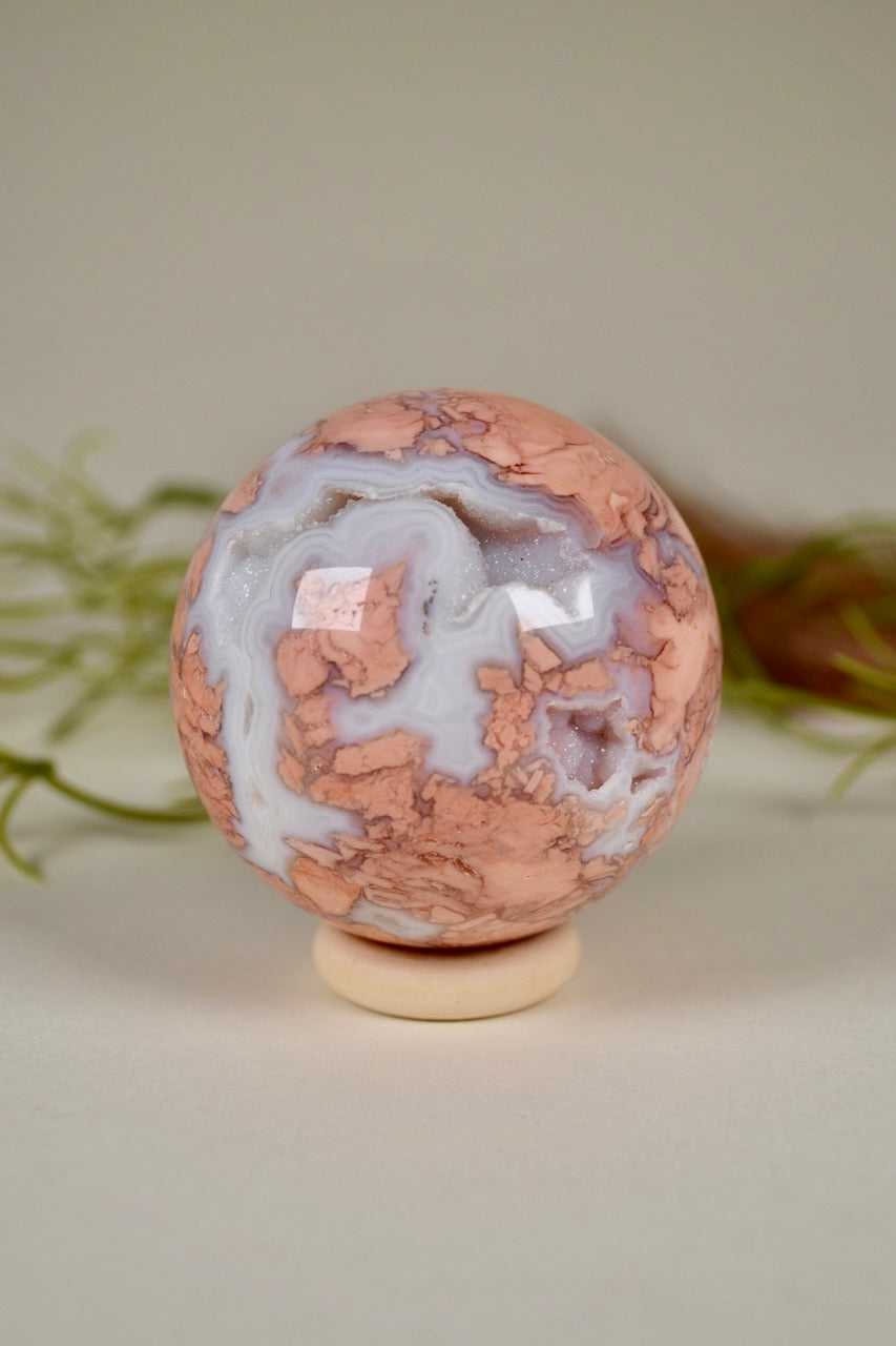 Antique Pink Agate Sphere