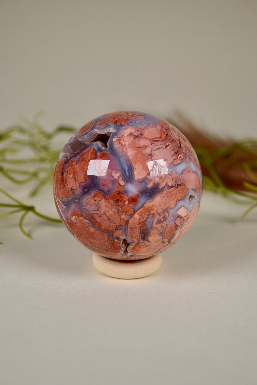 Antique Pink Agate Sphere