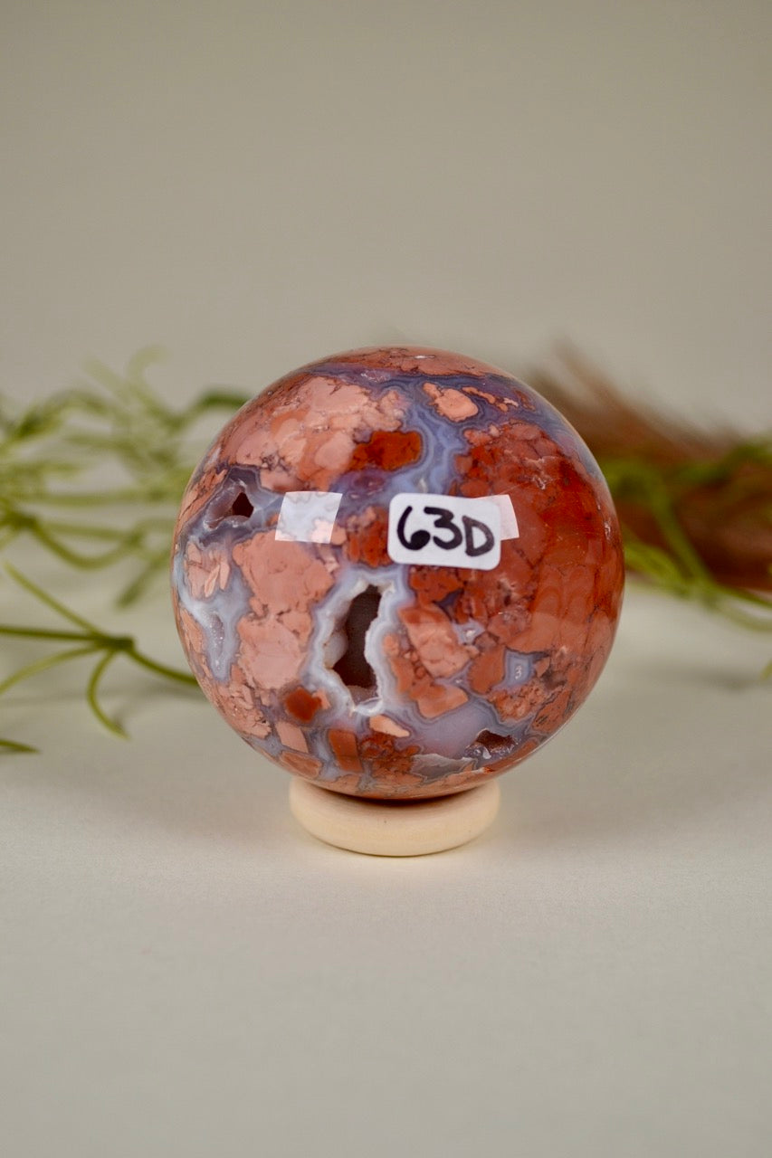 Antique Pink Agate Sphere