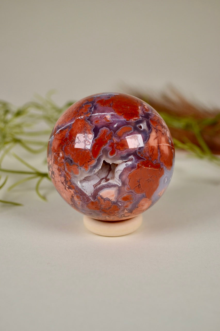 Antique Pink Agate Sphere