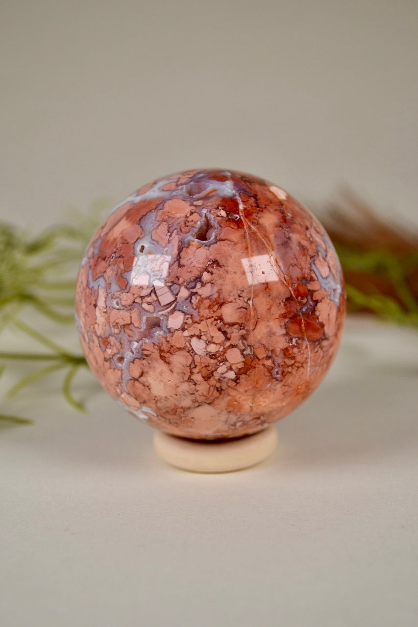 Antique Pink Agate Sphere