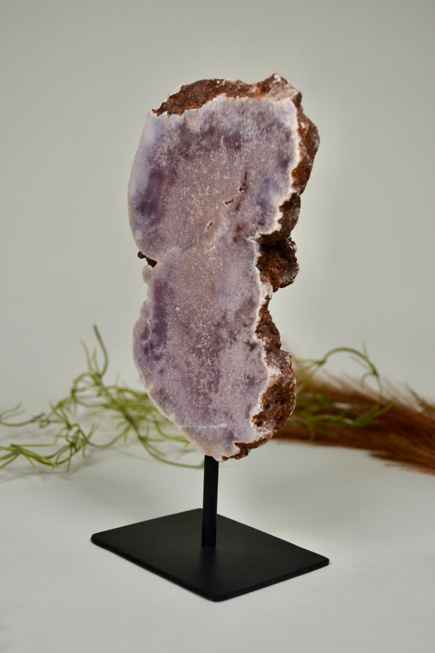 Pink Amethyst on Black stand