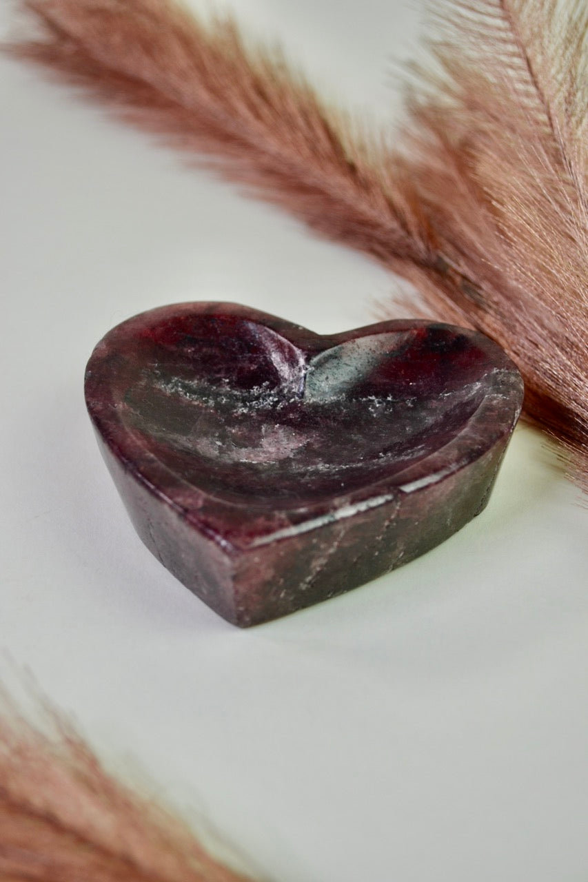 Strawberry Quartz Heart Bowl