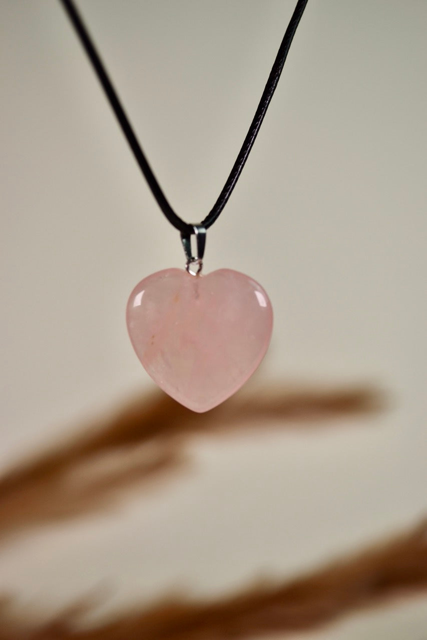 Rose Quartz Heart Pendant