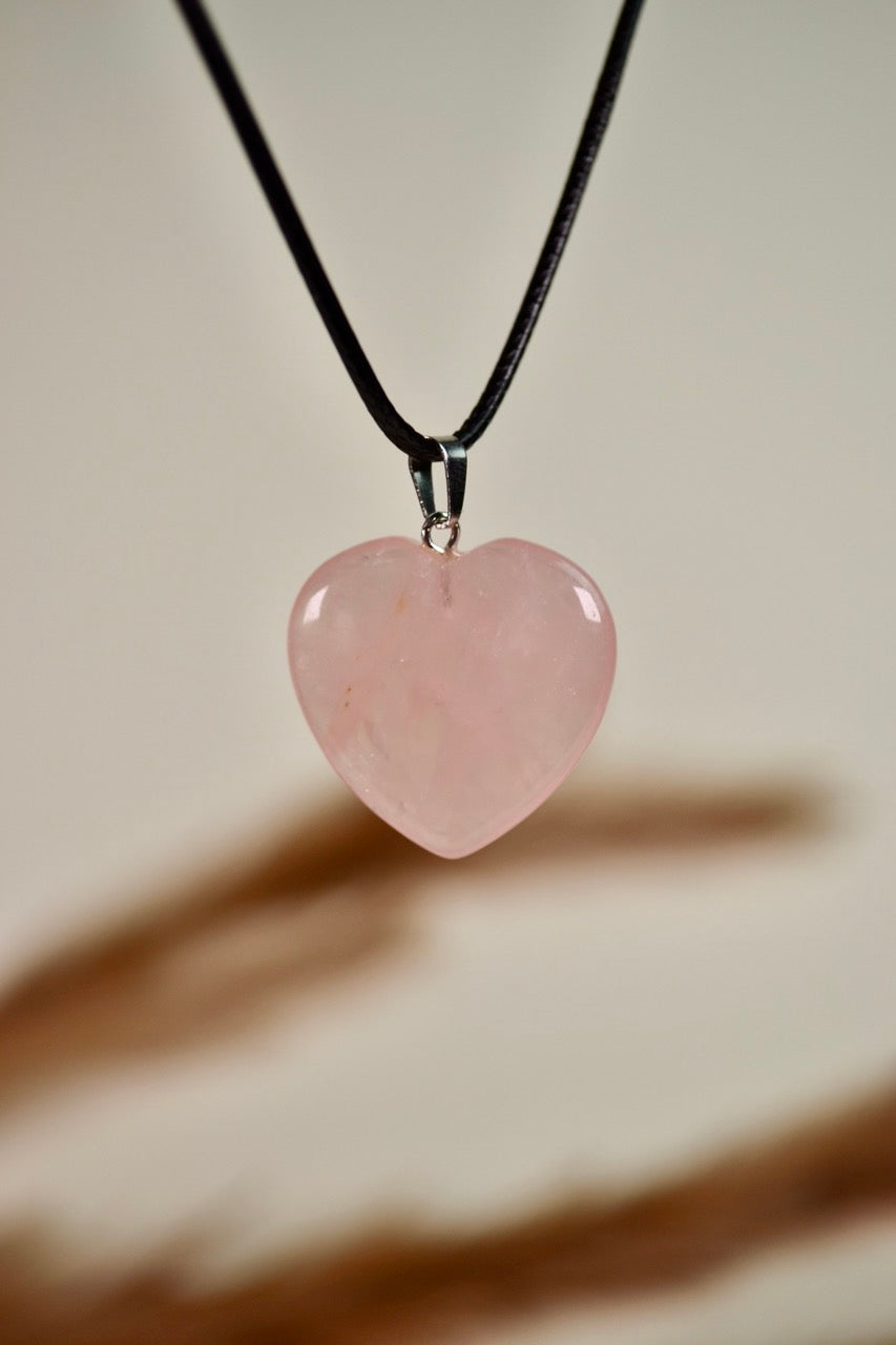 Rose Quartz Heart Pendant