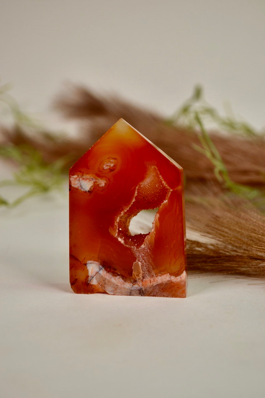 Carnelian Flower Agate Tower - Group 1
