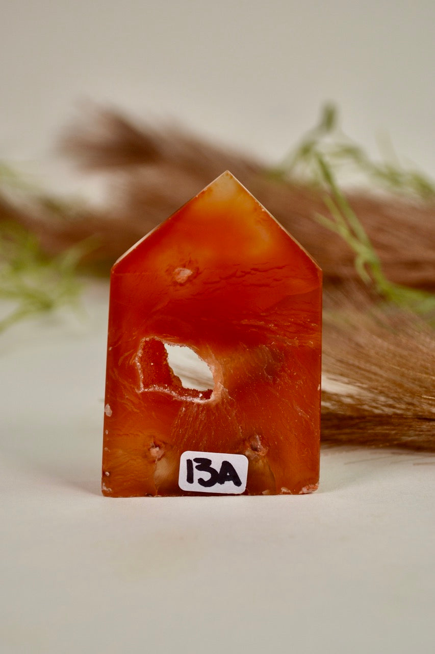 Carnelian Flower Agate Tower - Group 1