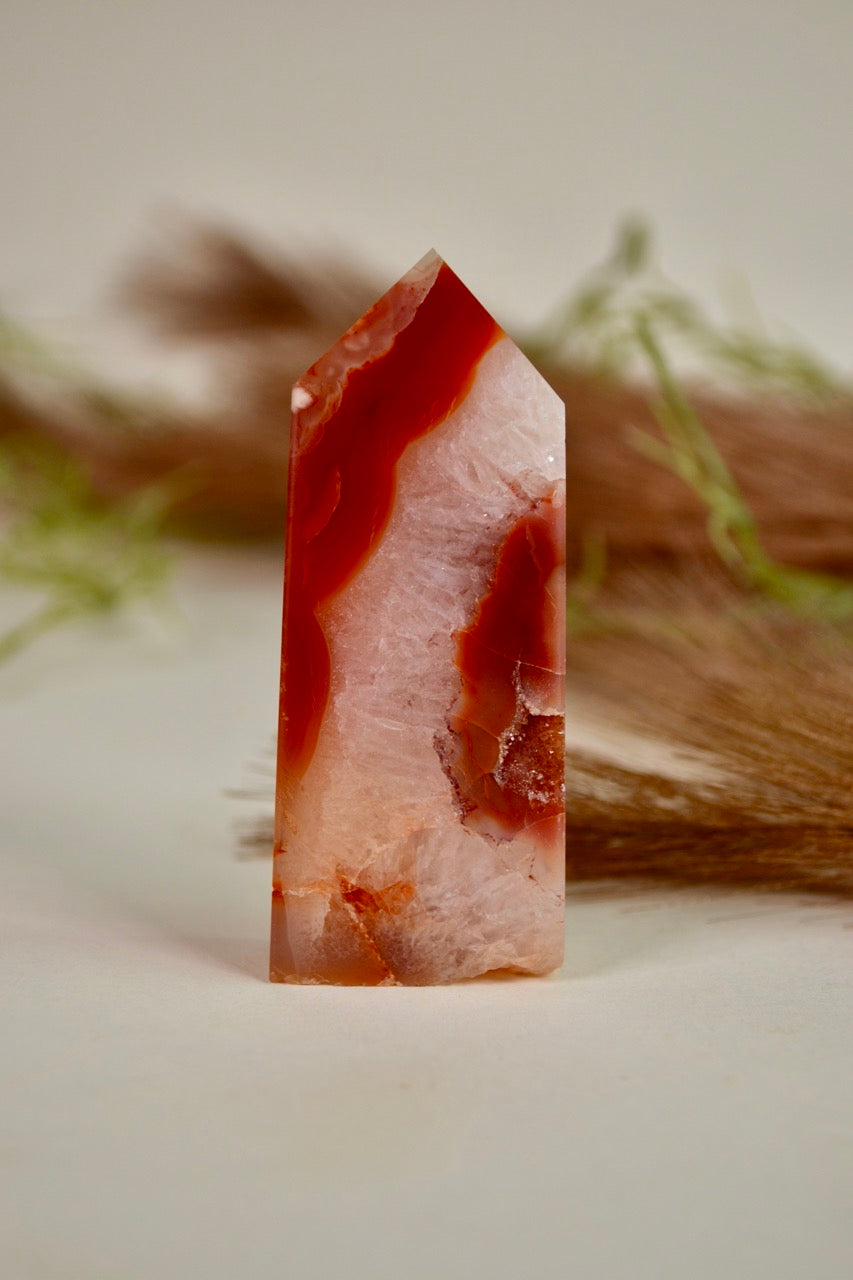 Carnelian Flower Agate Tower - Group 1
