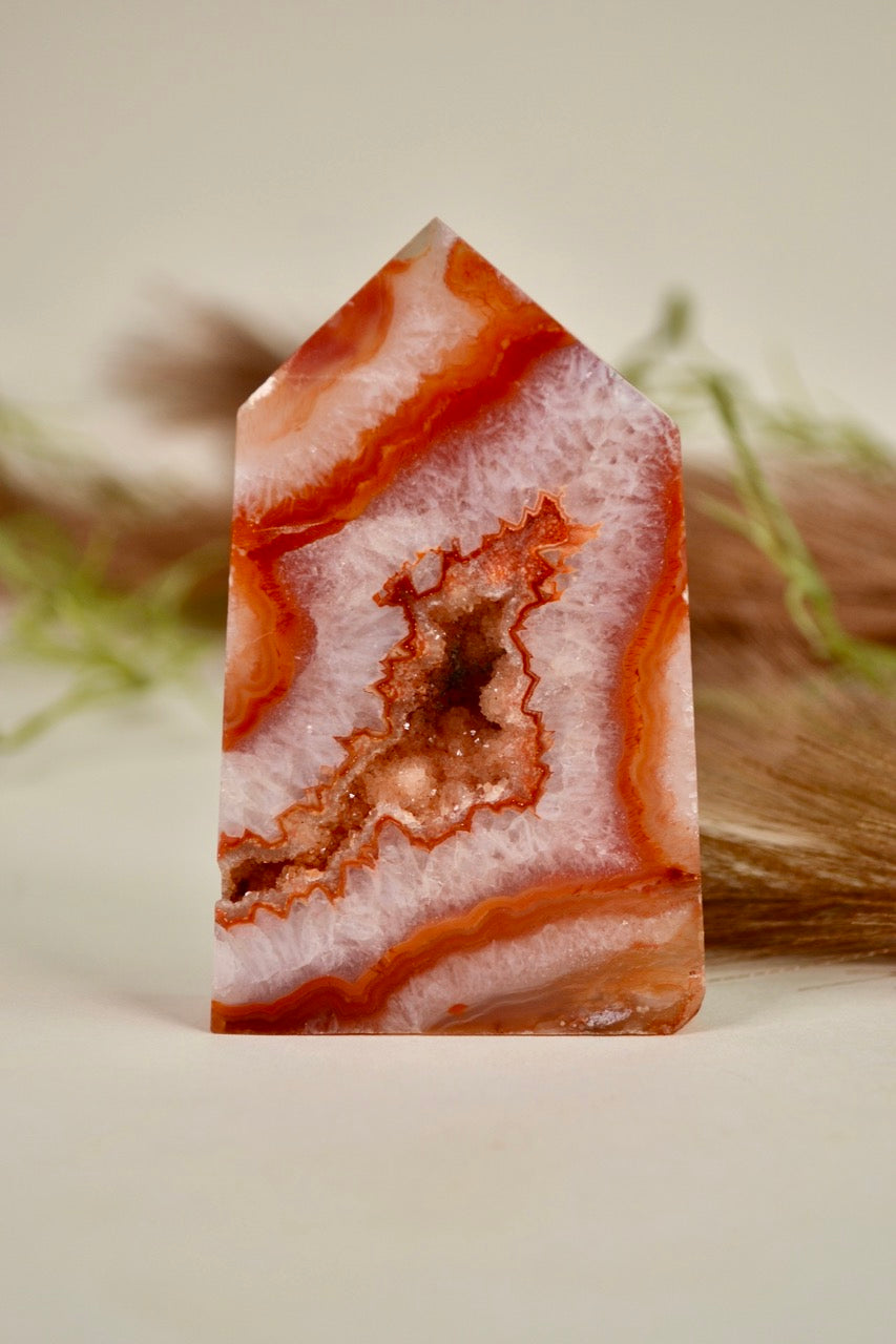 Carnelian Flower Agate Tower - Group 2