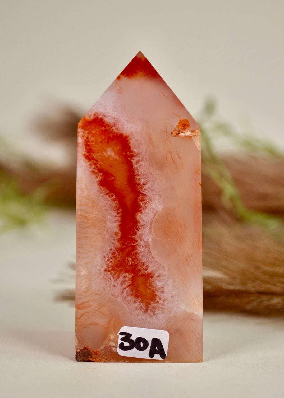 Carnelian Flower Agate Tower - Group 2