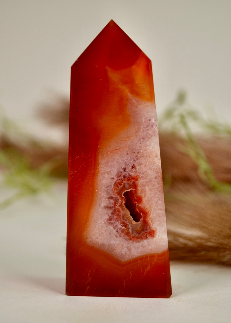 Carnelian Flower Agate Tower - Group 2