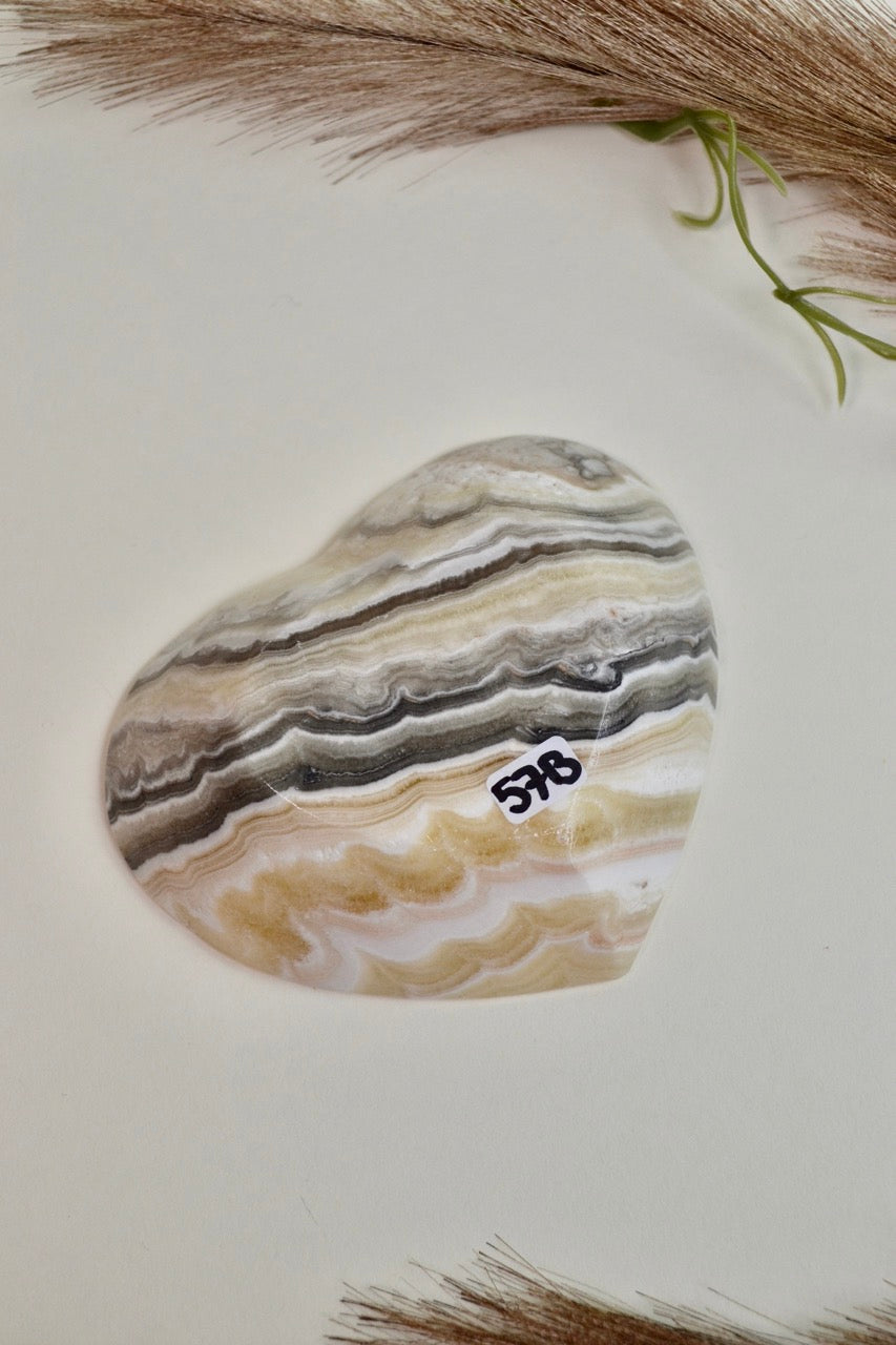 Zebra Onyx Heart Bowl 57B