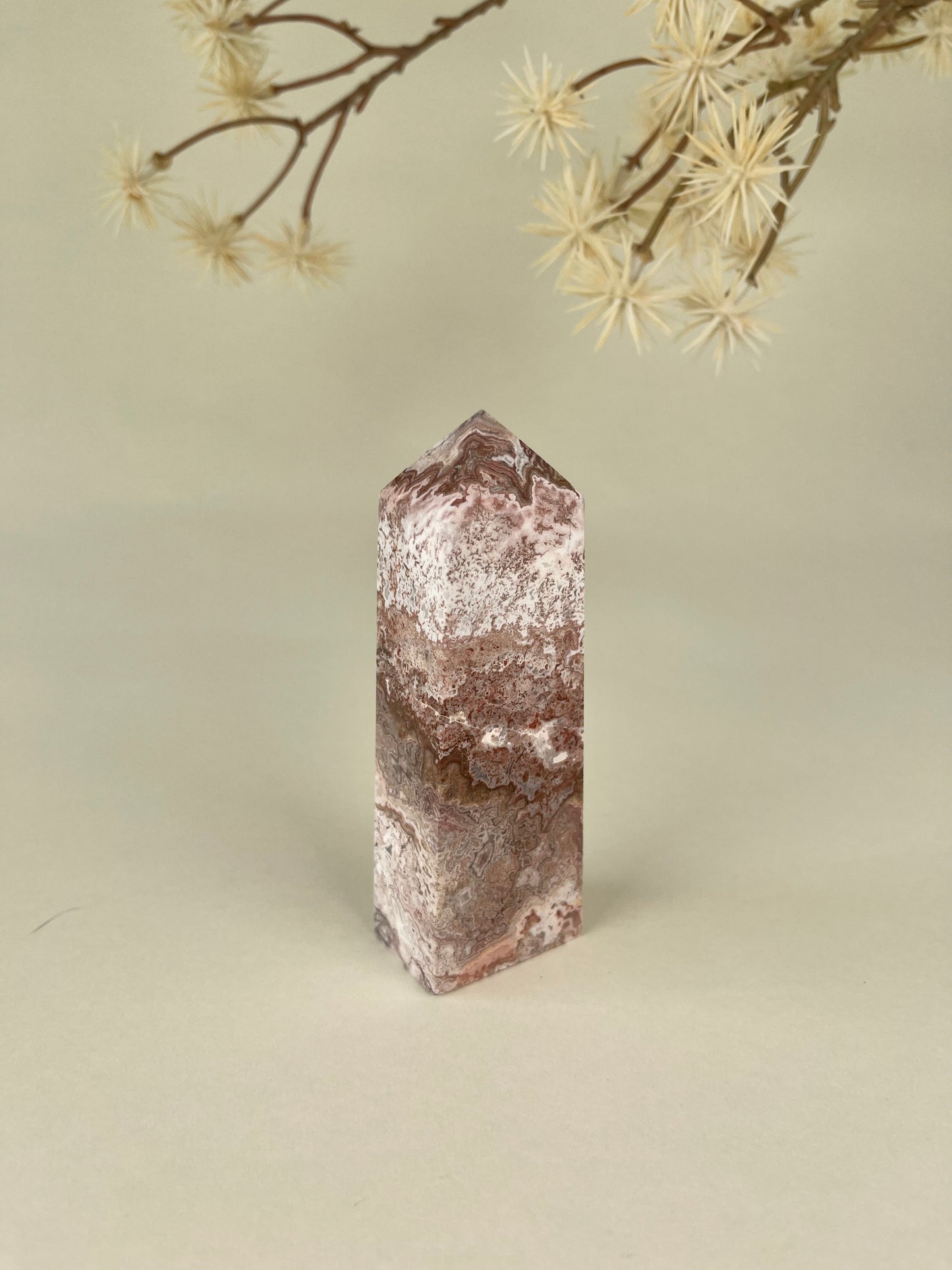 Mexican Crazy Lace Agate Tower D