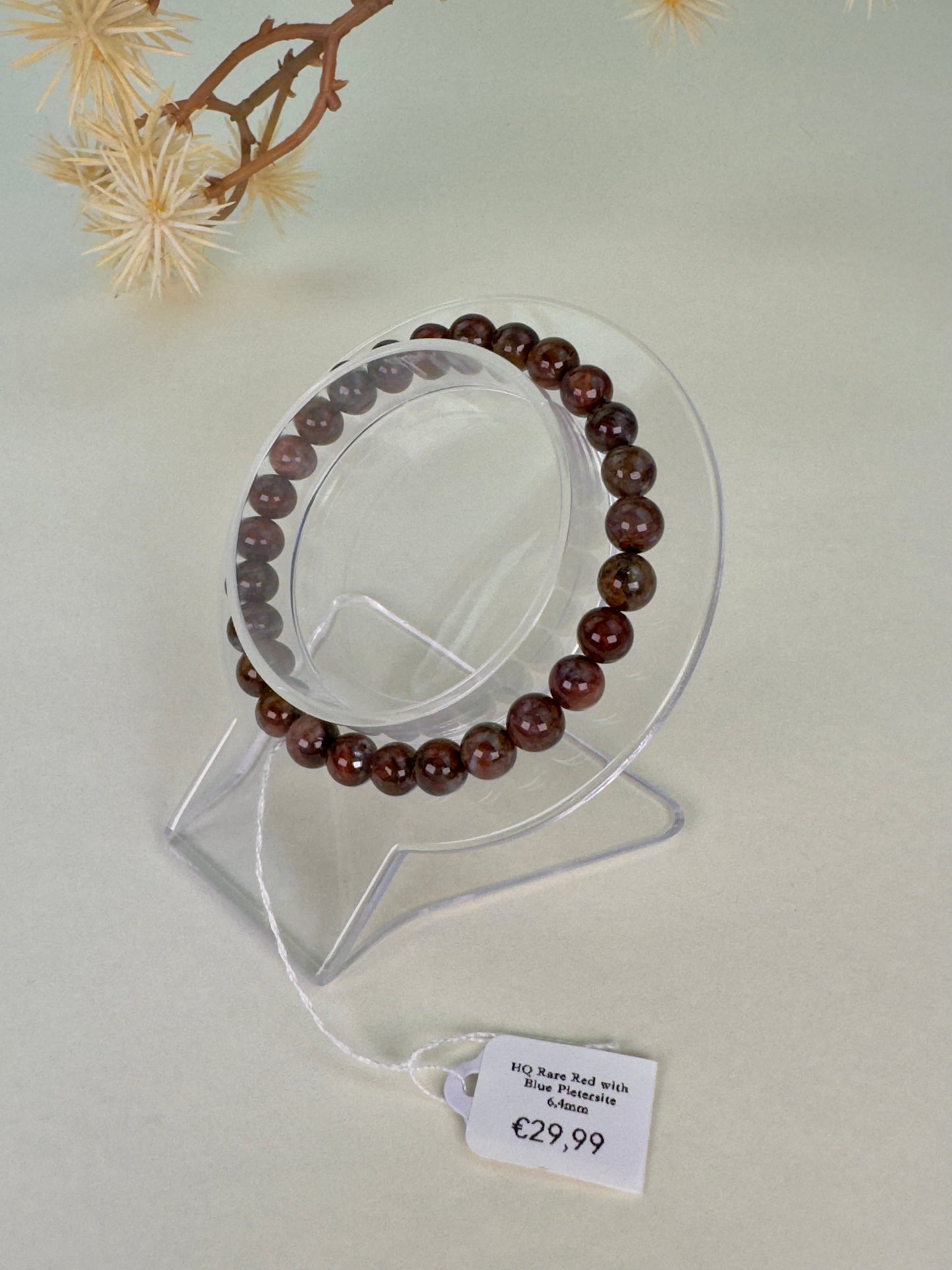 HQ Rare Red with Blue Pietersite 6mm