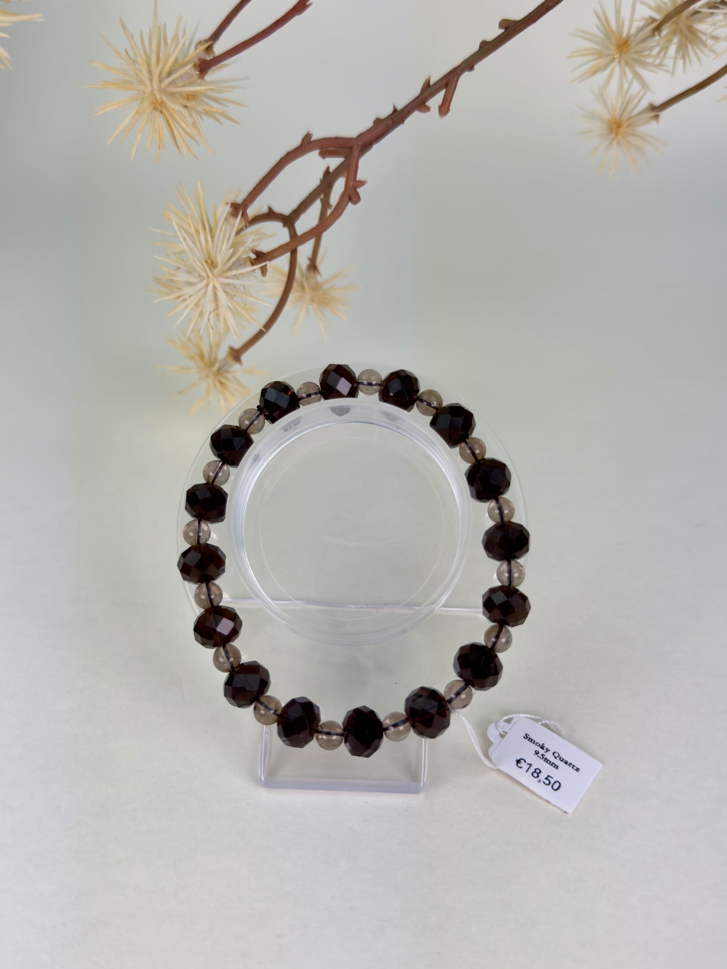 Smokey Quartz Faceted Bracelet 10mm