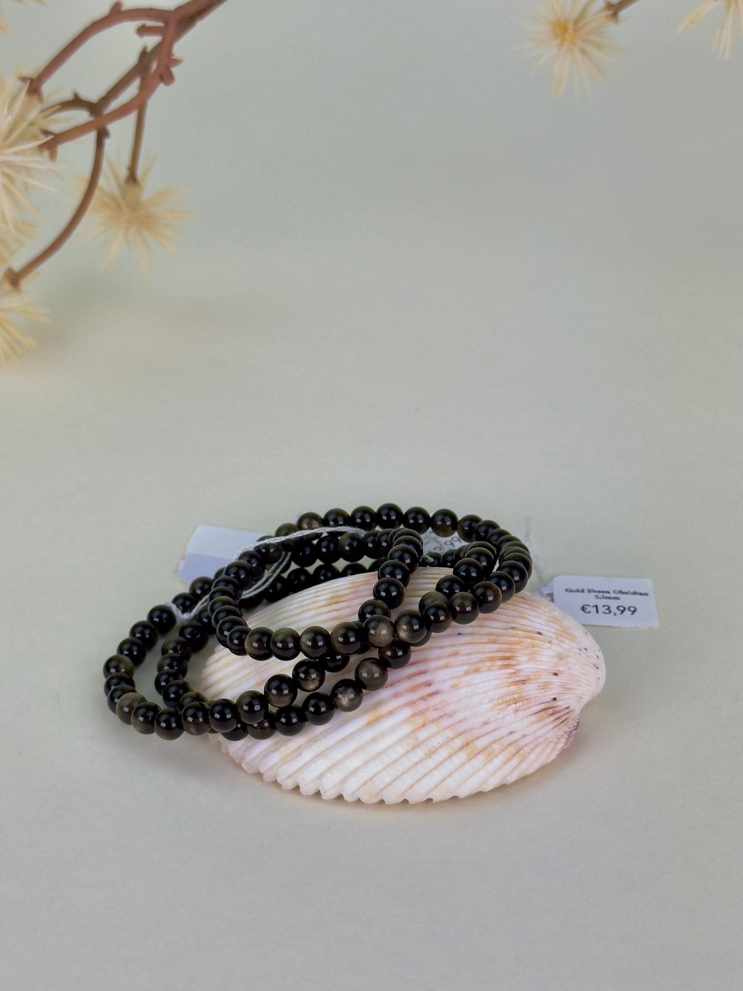 Golden Sheen Obsidian Bracelet 6mm
