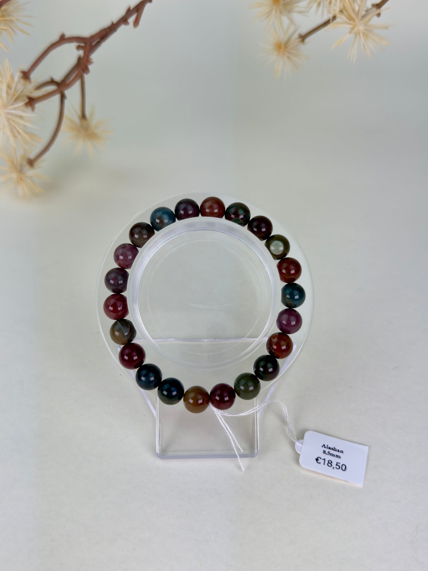 Alashan Agate Bracelet 9mm