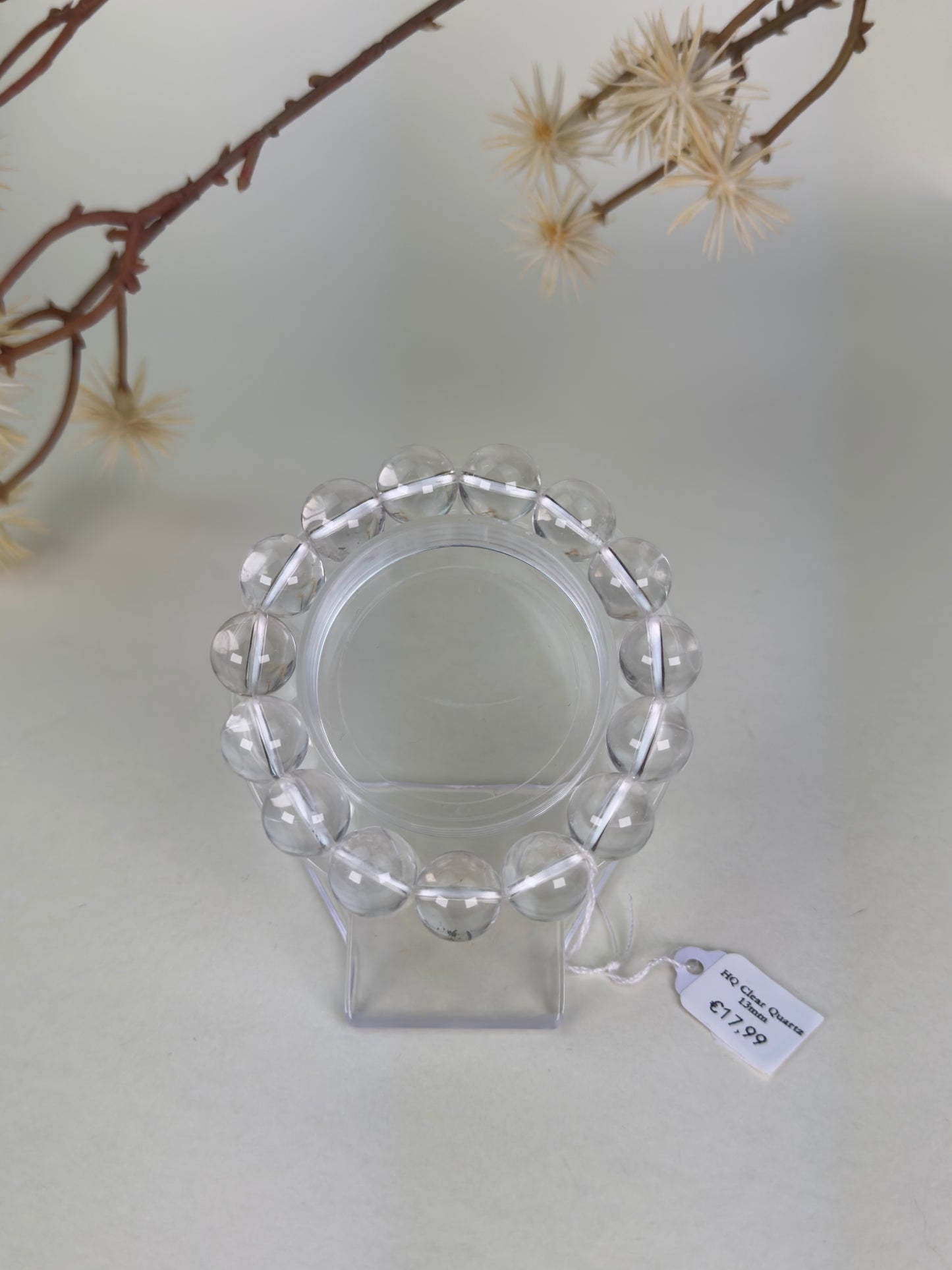 Clear Quartz Bracelet 13mm