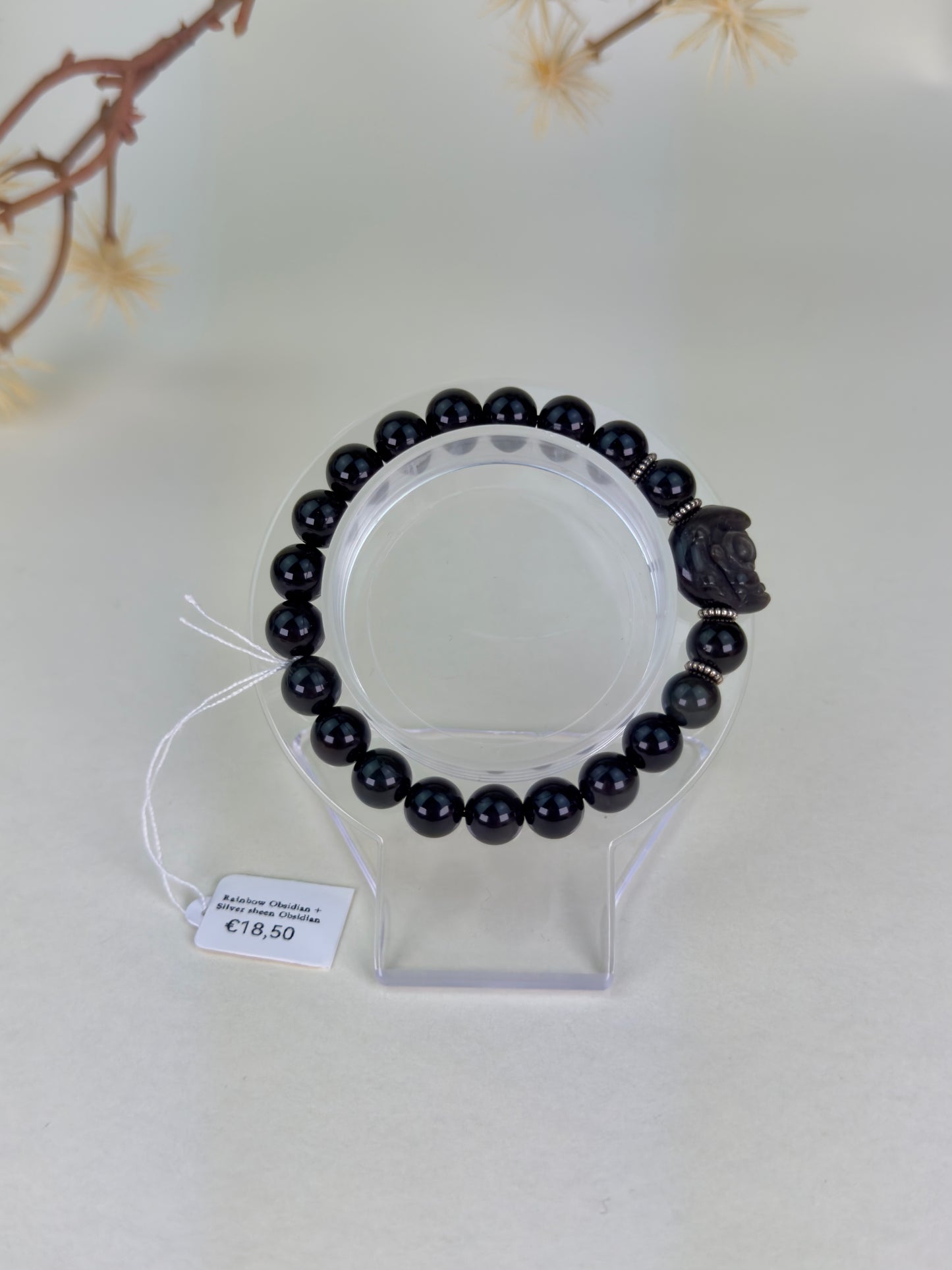 Rainbow Obsidian Bracelet 9mm