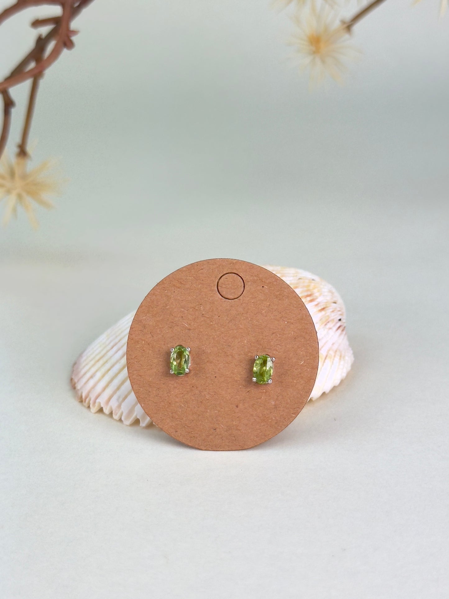 Olivine Oval Earrings