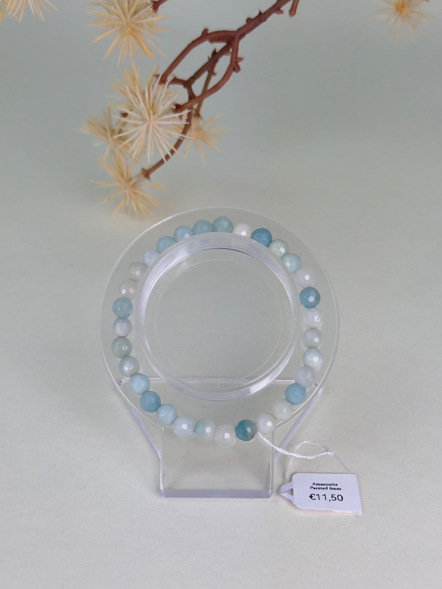 Amazonite Faceted Bracelet 6mm