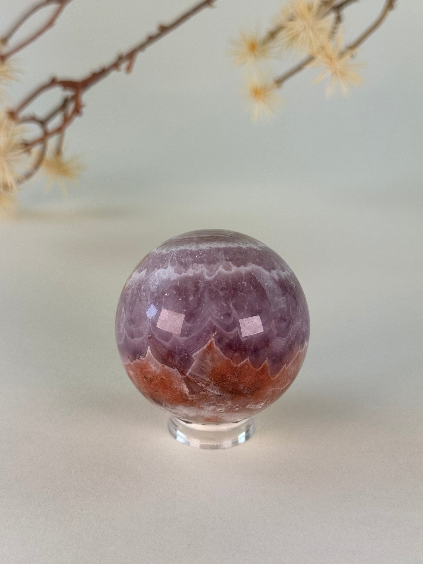 Amethyst With Agate Sphere
