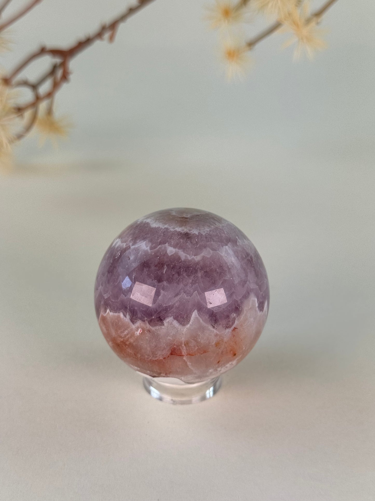 Amethyst With Agate Sphere