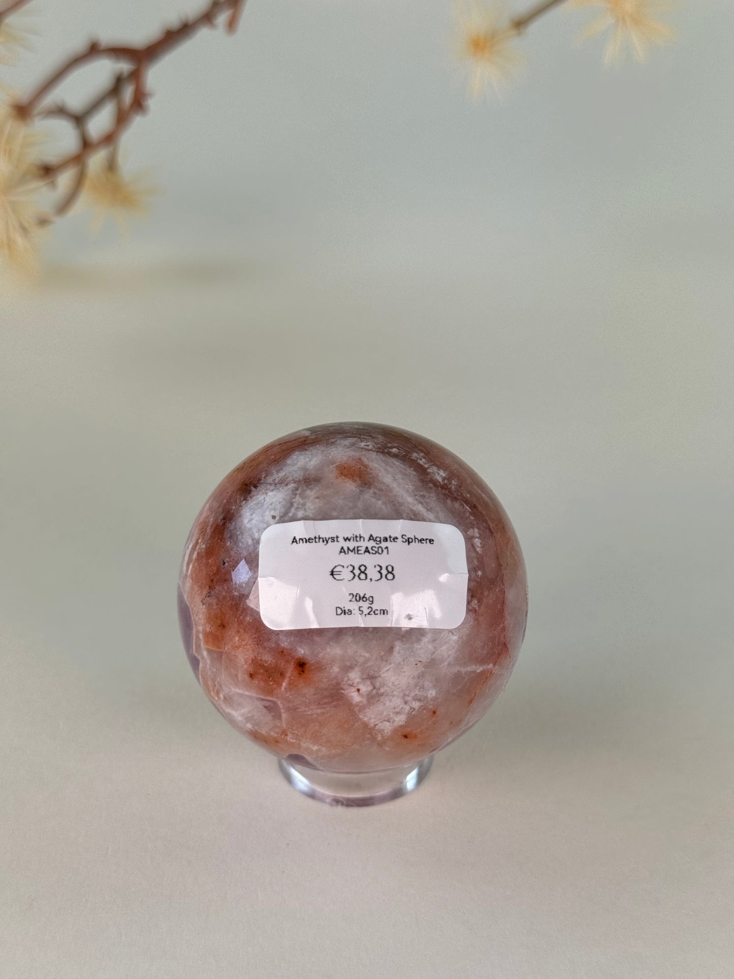 Amethyst With Agate Sphere