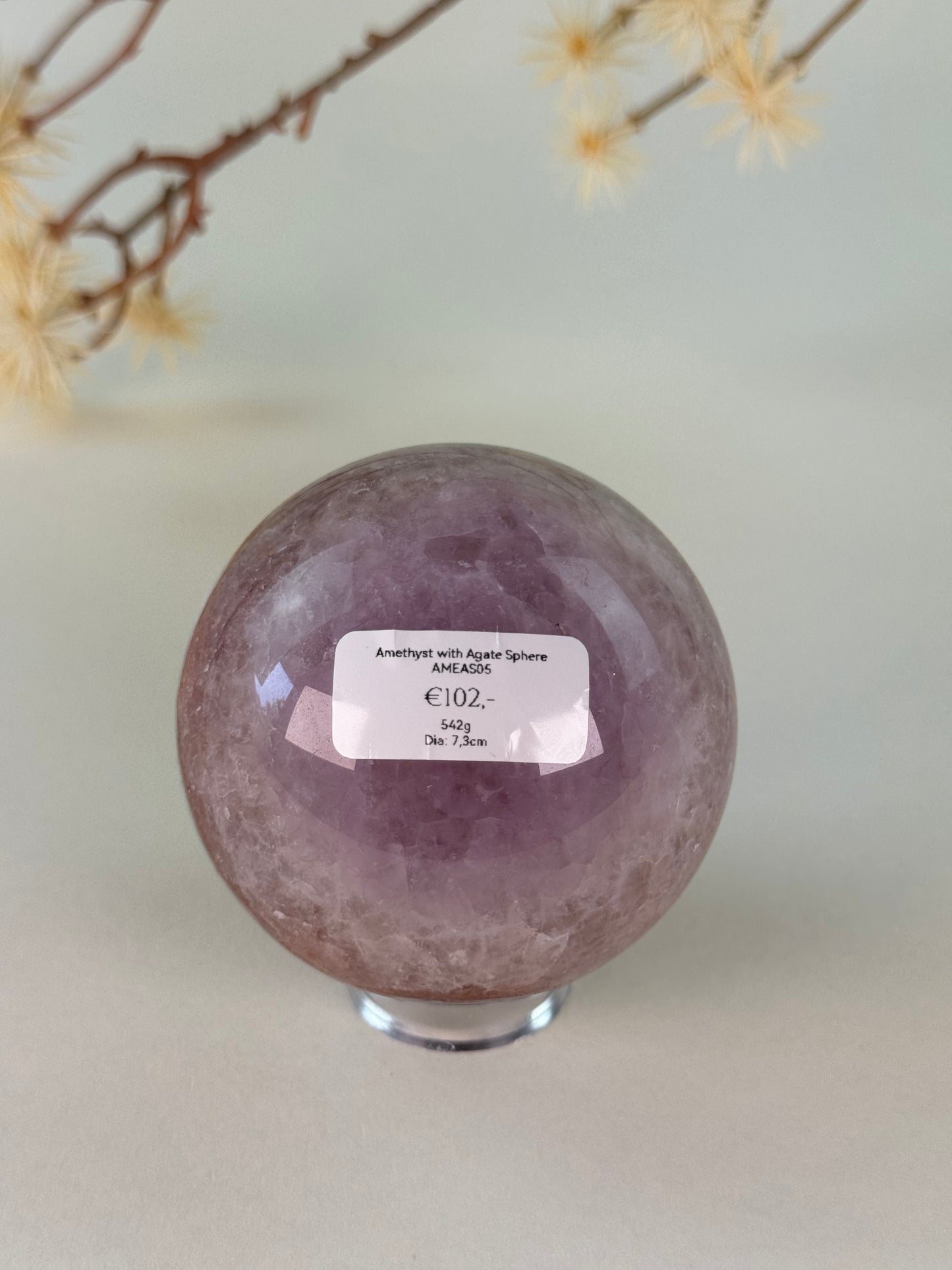 Amethyst With Agate Sphere