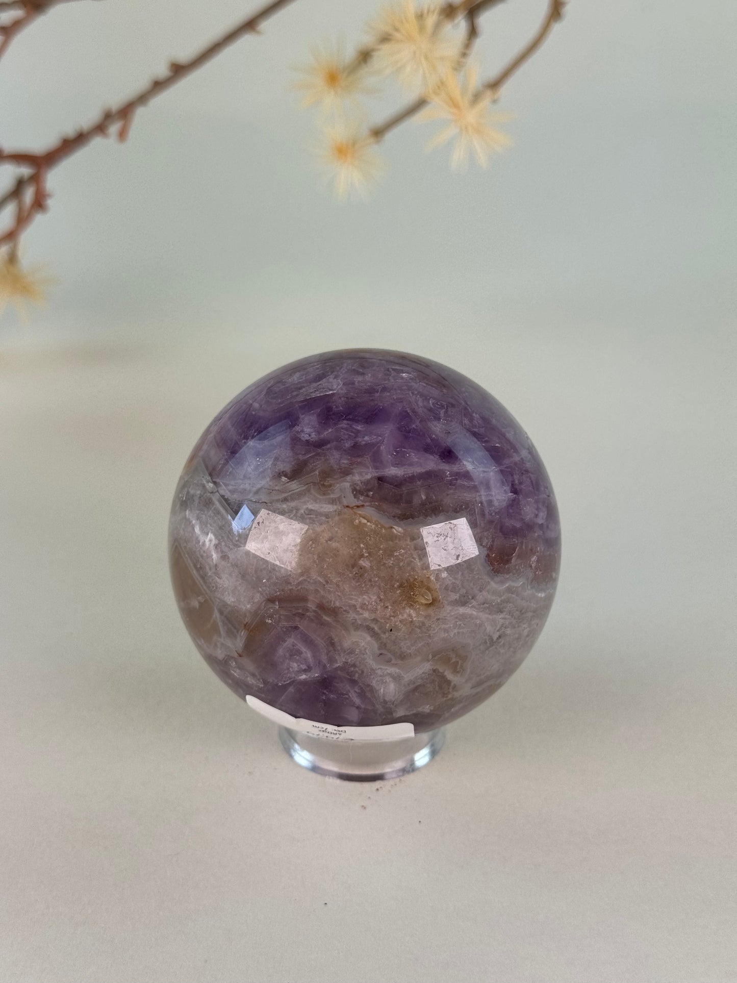 Amethyst With Agate Sphere