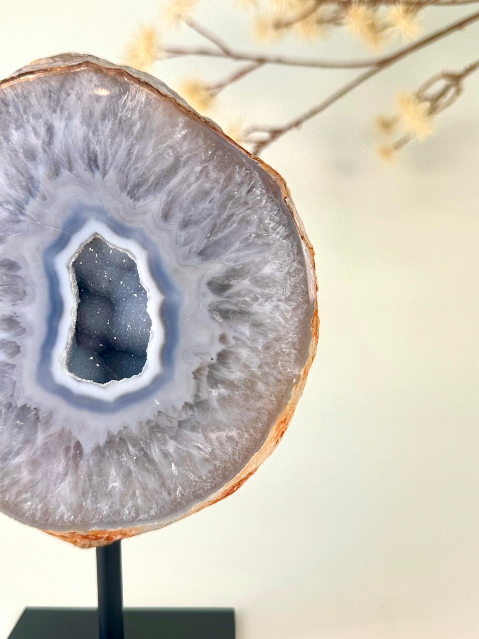 Druzy Agate on Stand