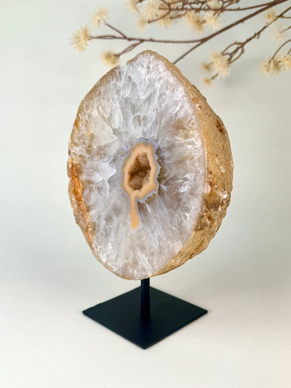 Druzy Agate on Stand