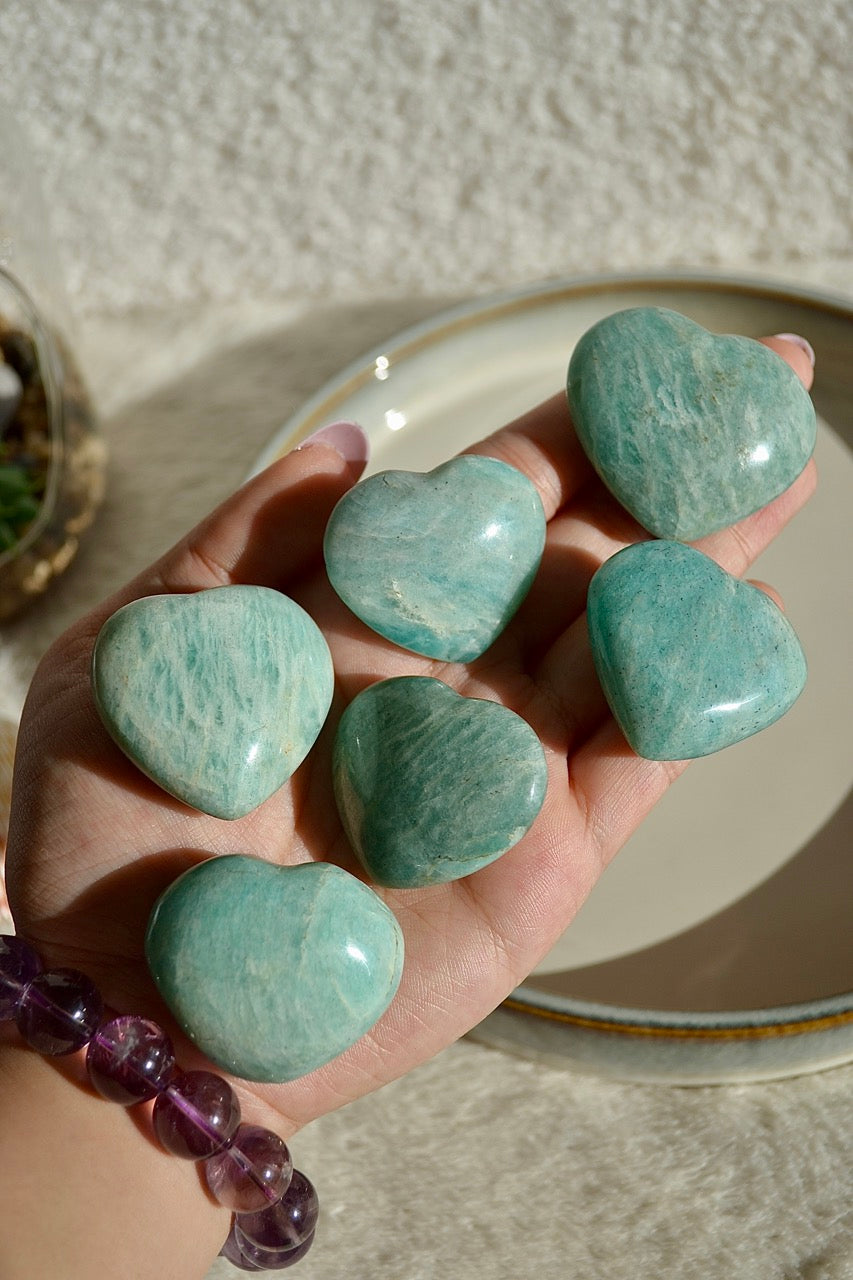 Amazonite Hearts medium