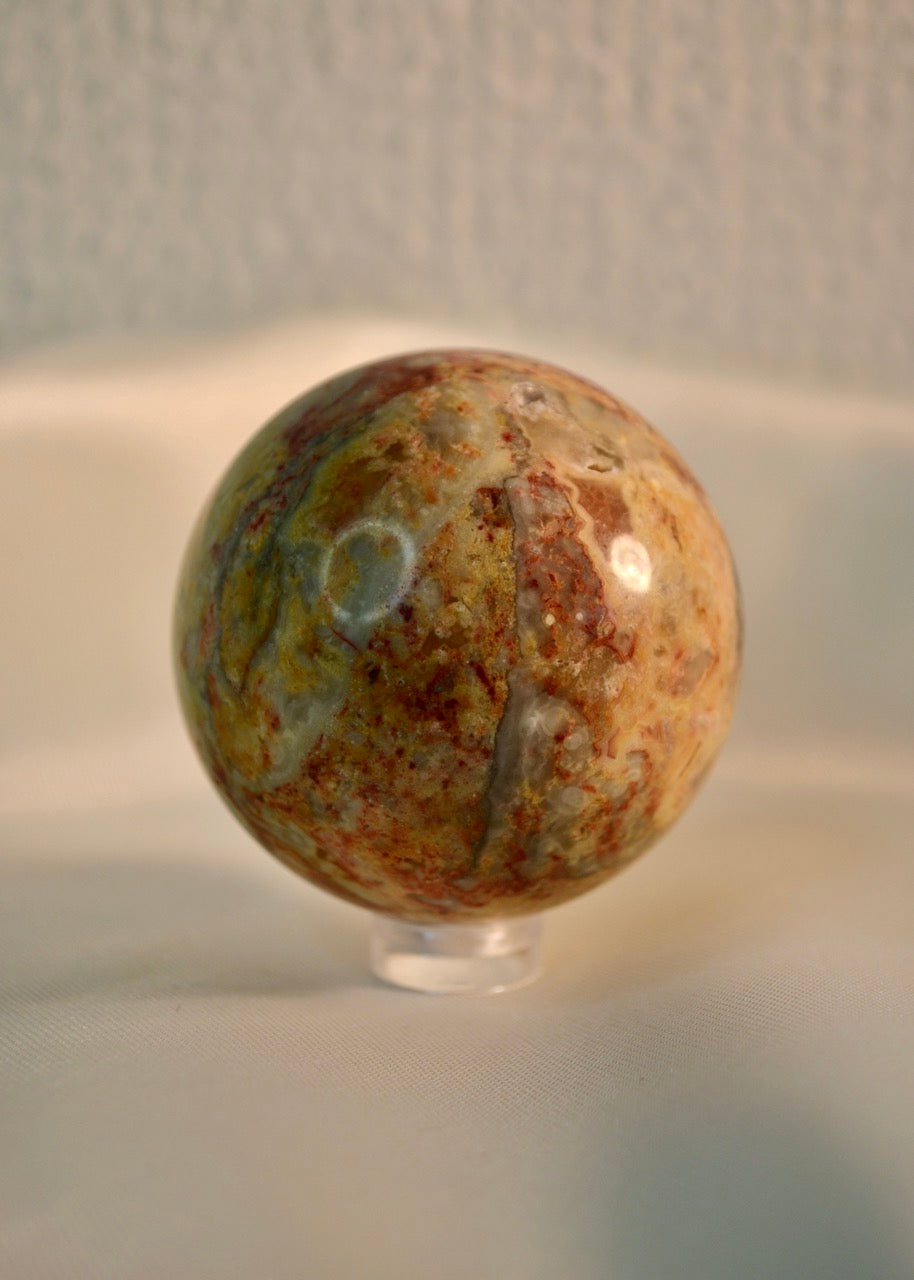 Crazy Lace Agate Sphere A