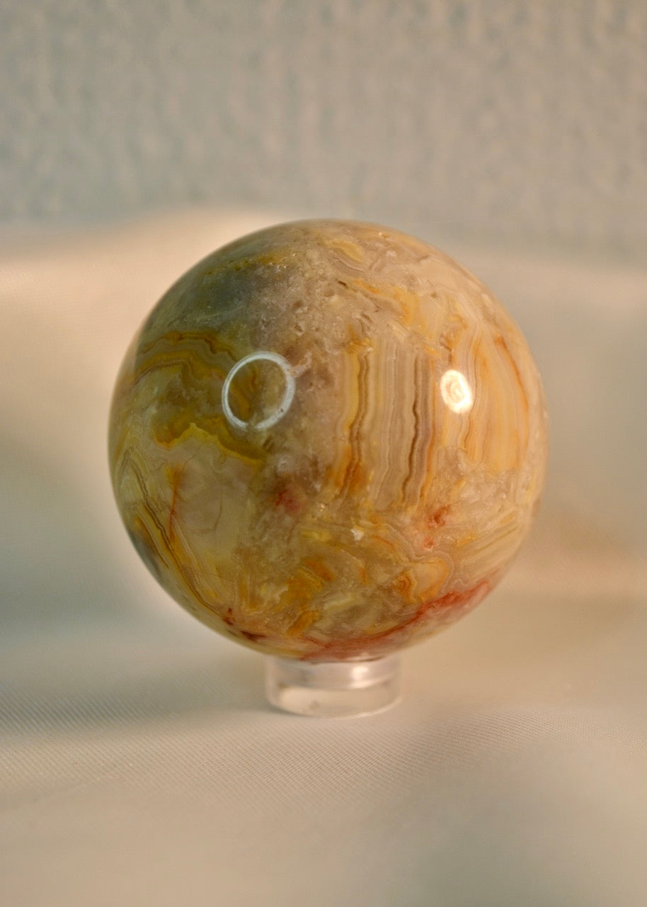 Crazy Lace Agate Sphere E