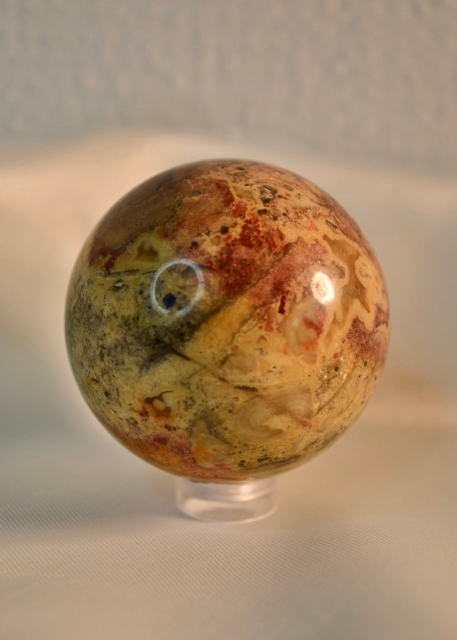 Crazy Lace Agate Sphere F