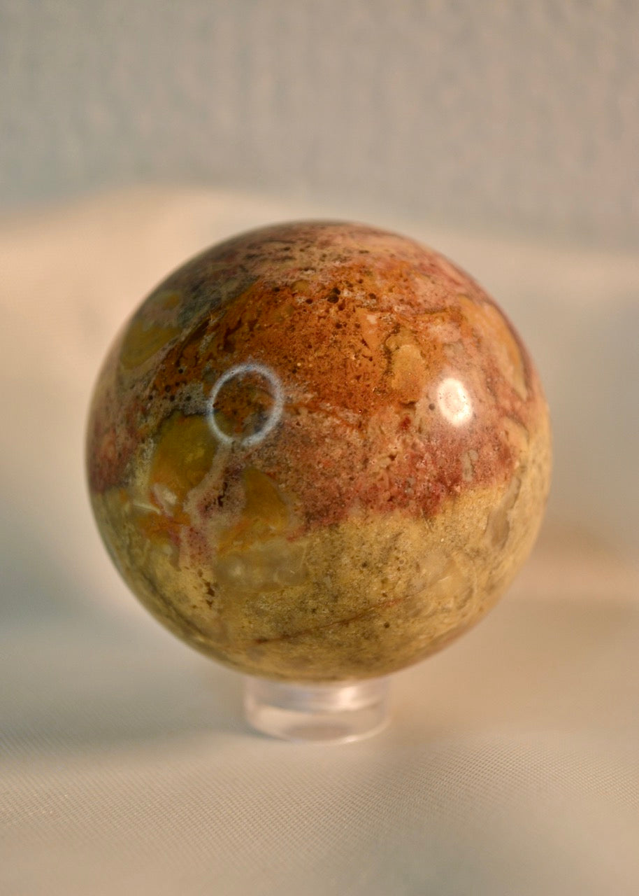 Crazy Lace Agate Sphere F