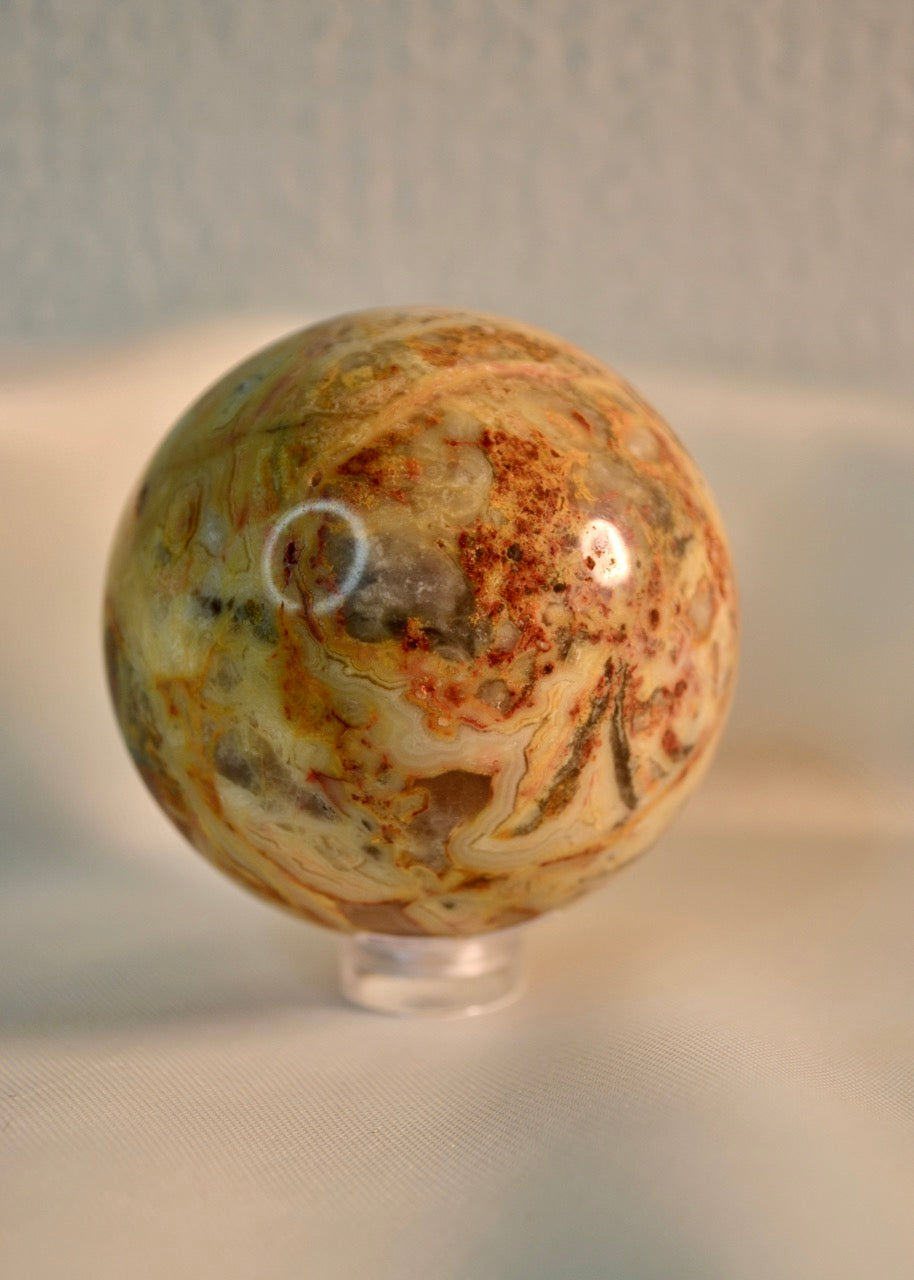 Crazy Lace Agate Sphere B