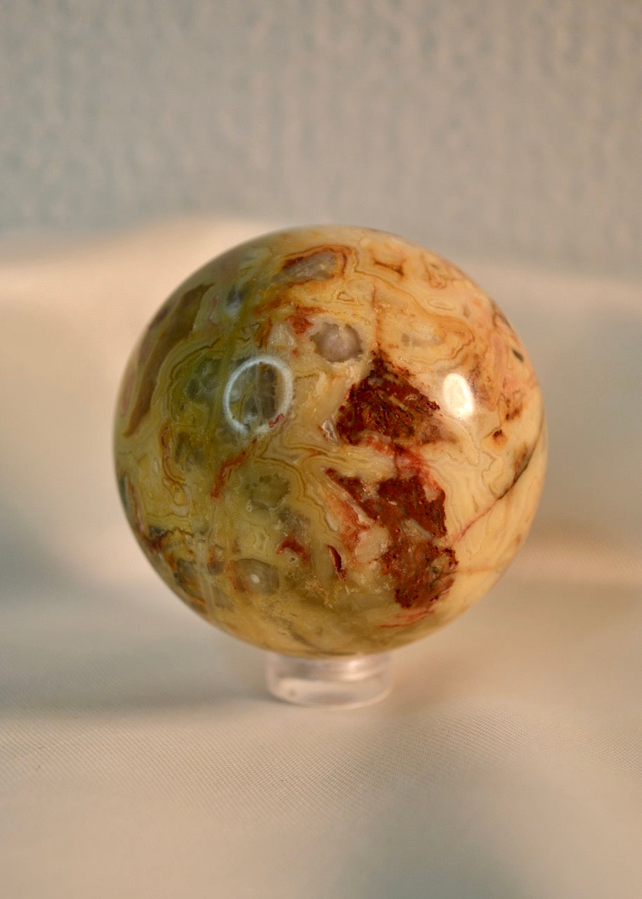 Crazy Lace Agate Sphere B
