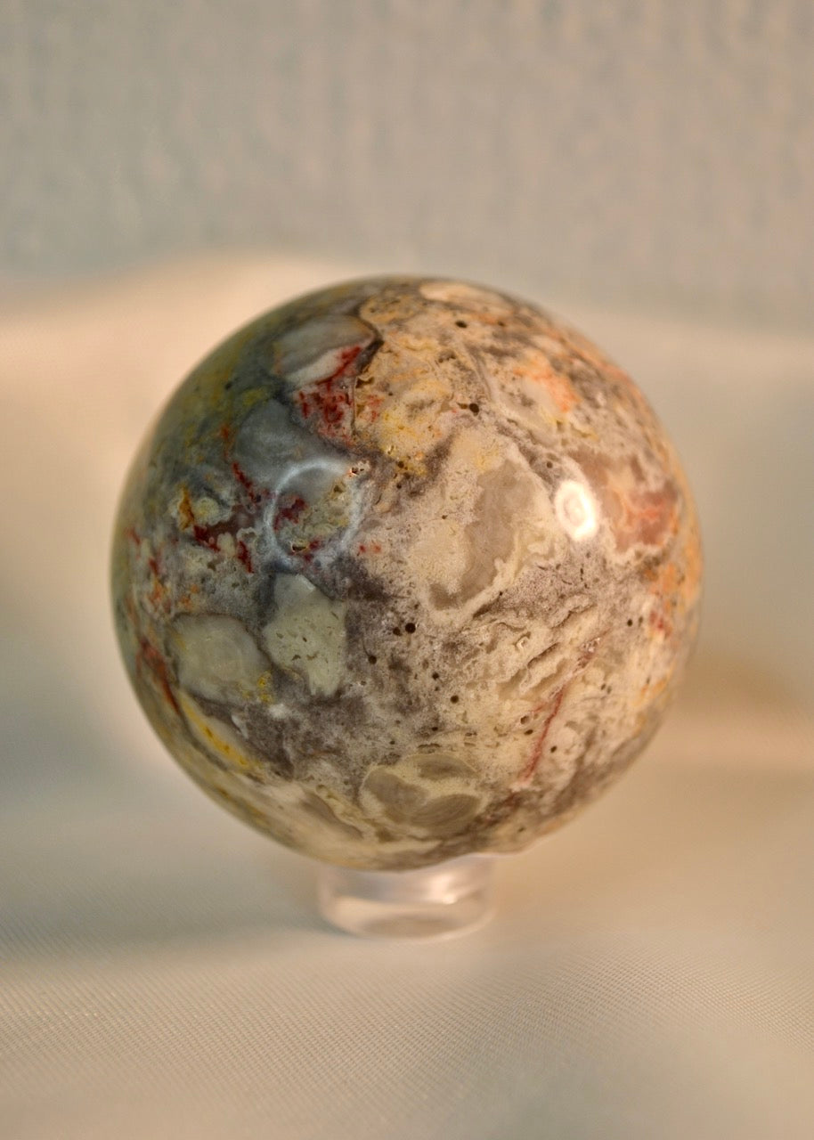 Crazy Lace Agate Sphere C