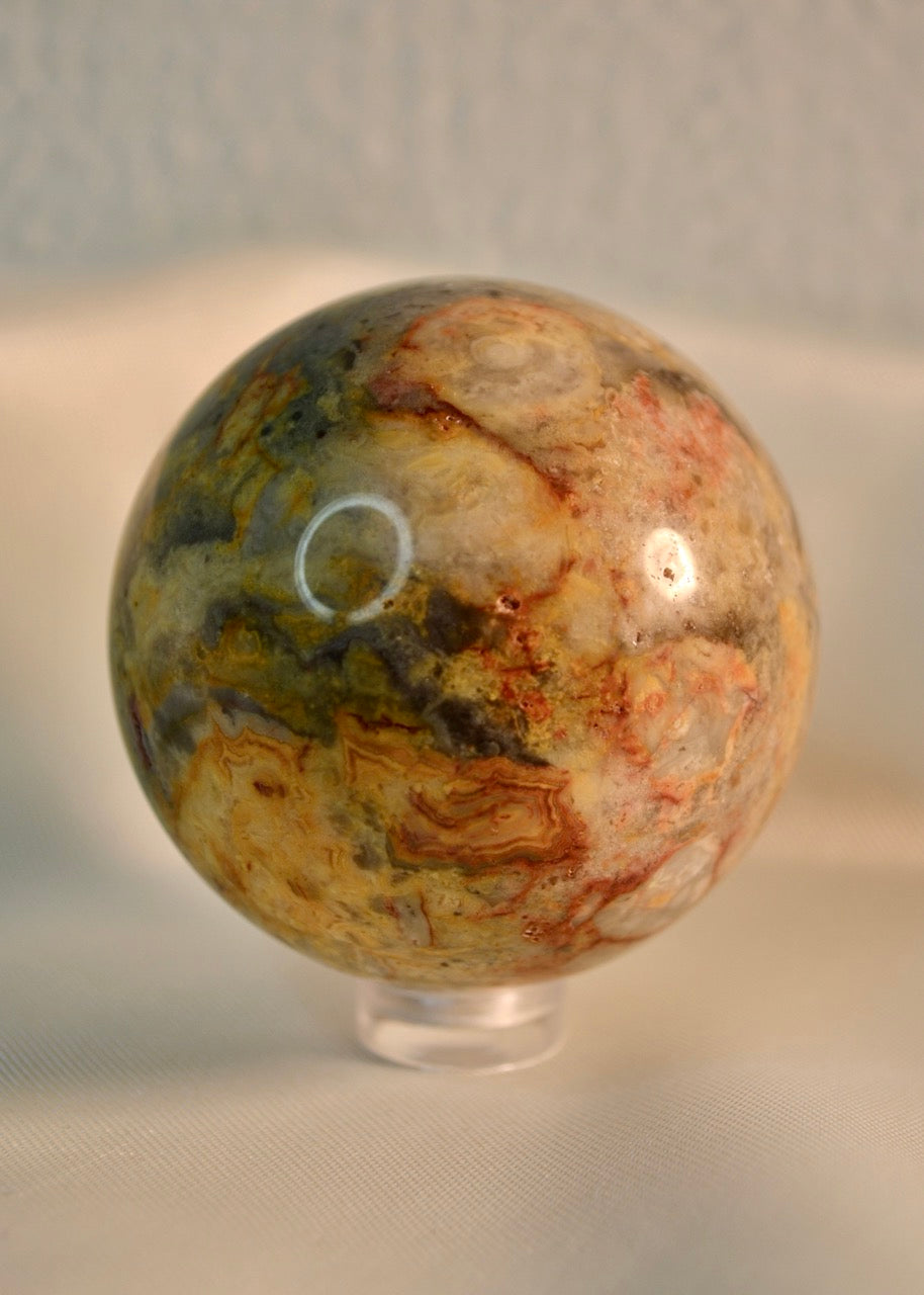Crazy Lace Agate Sphere C