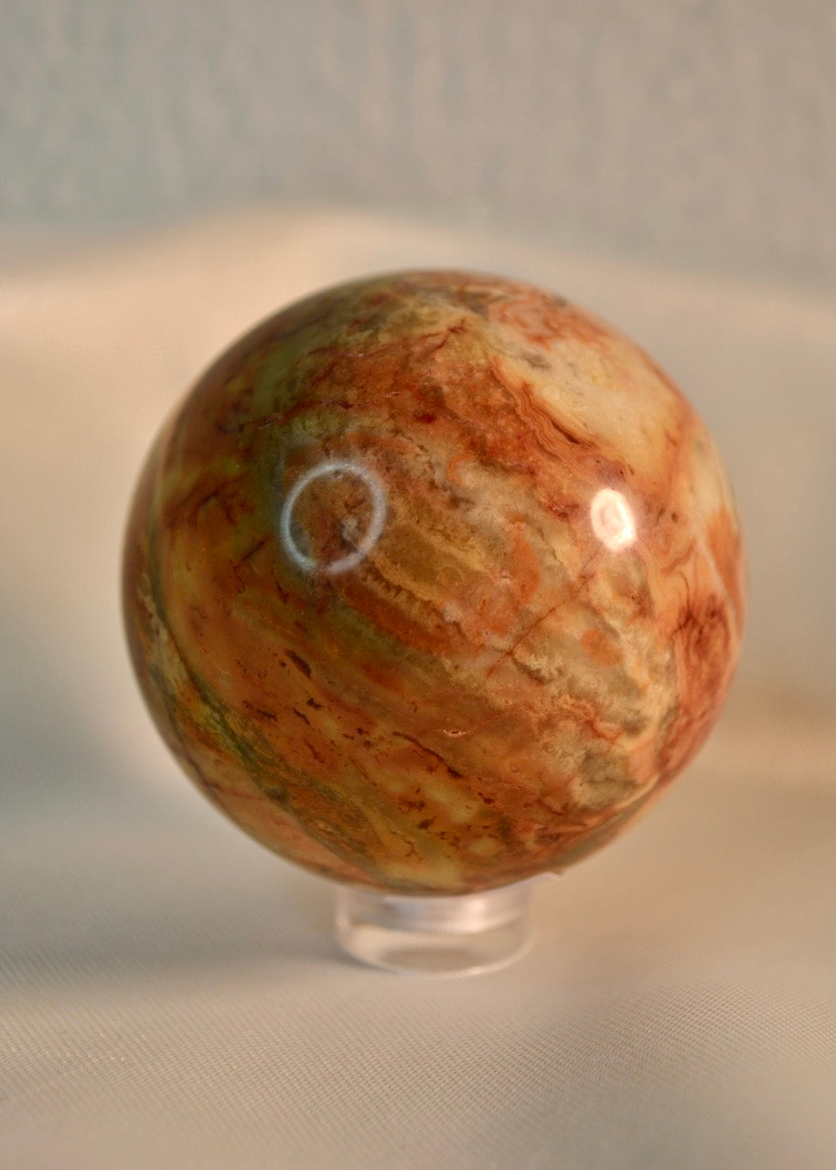 Crazy Lace Agate Sphere D