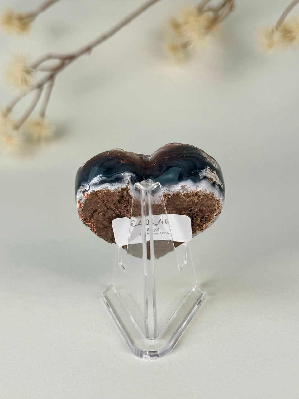 Druzy Chalcedony Heart B