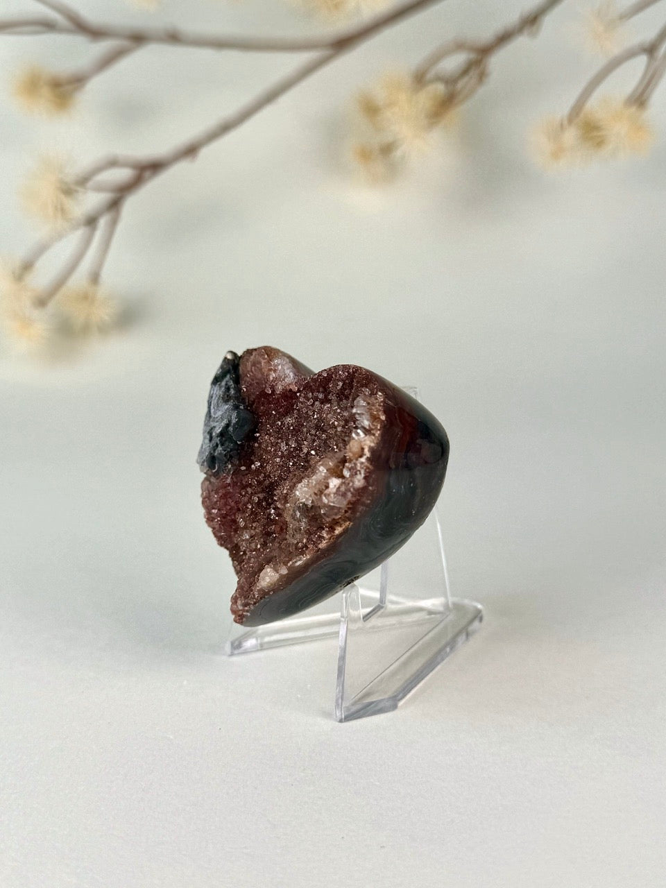 Druzy Chalcedony Heart C