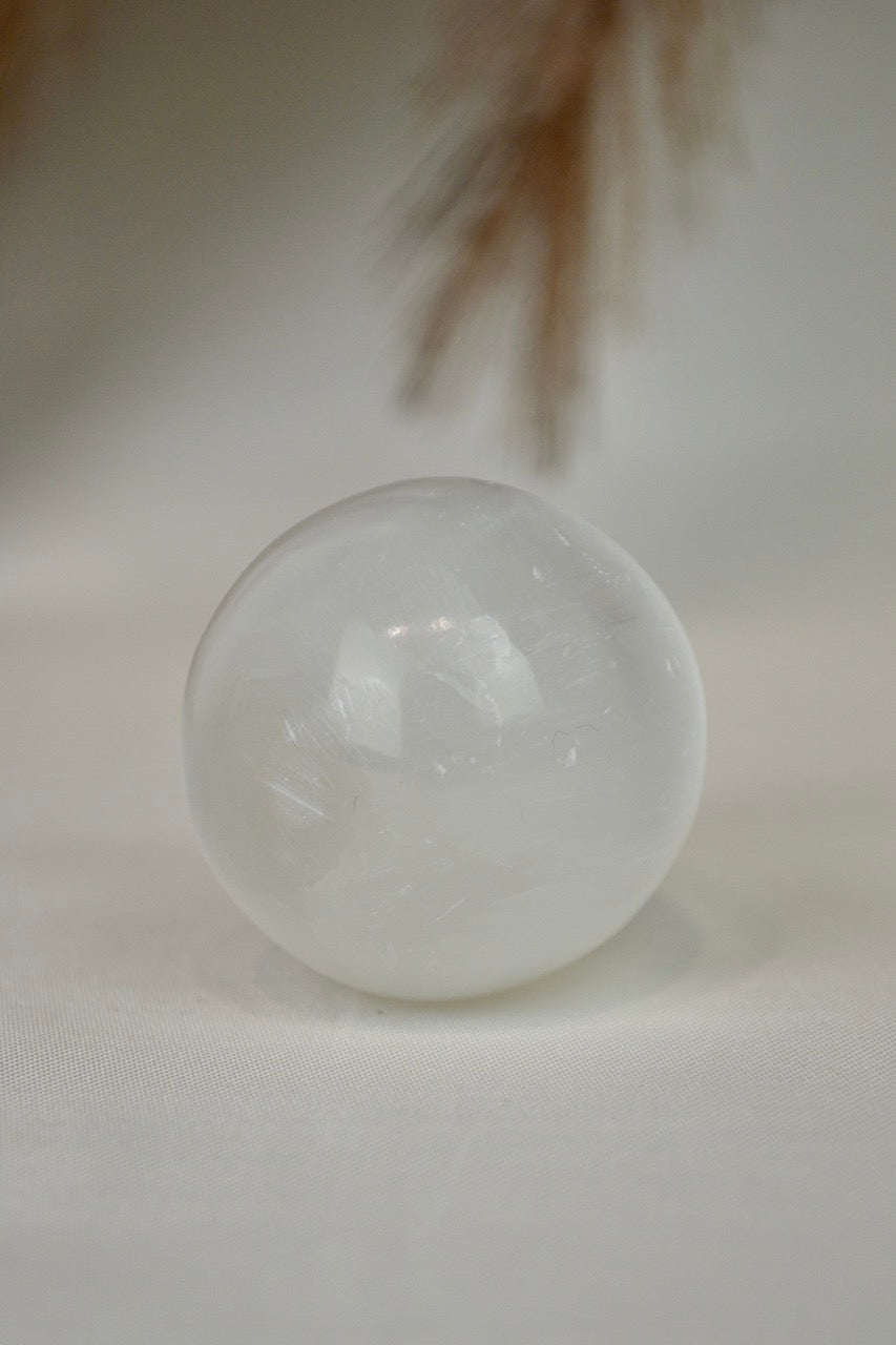 Small Satin Spar Snowballs - Selenite