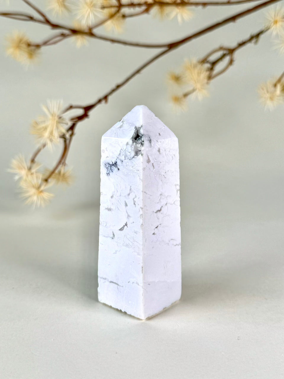 Snow Plume Agate Tower A