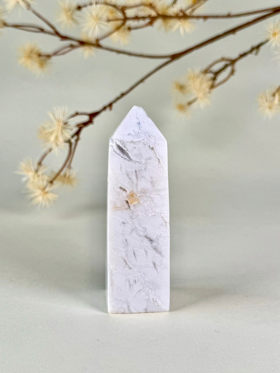 Snow Plume Agate Tower C