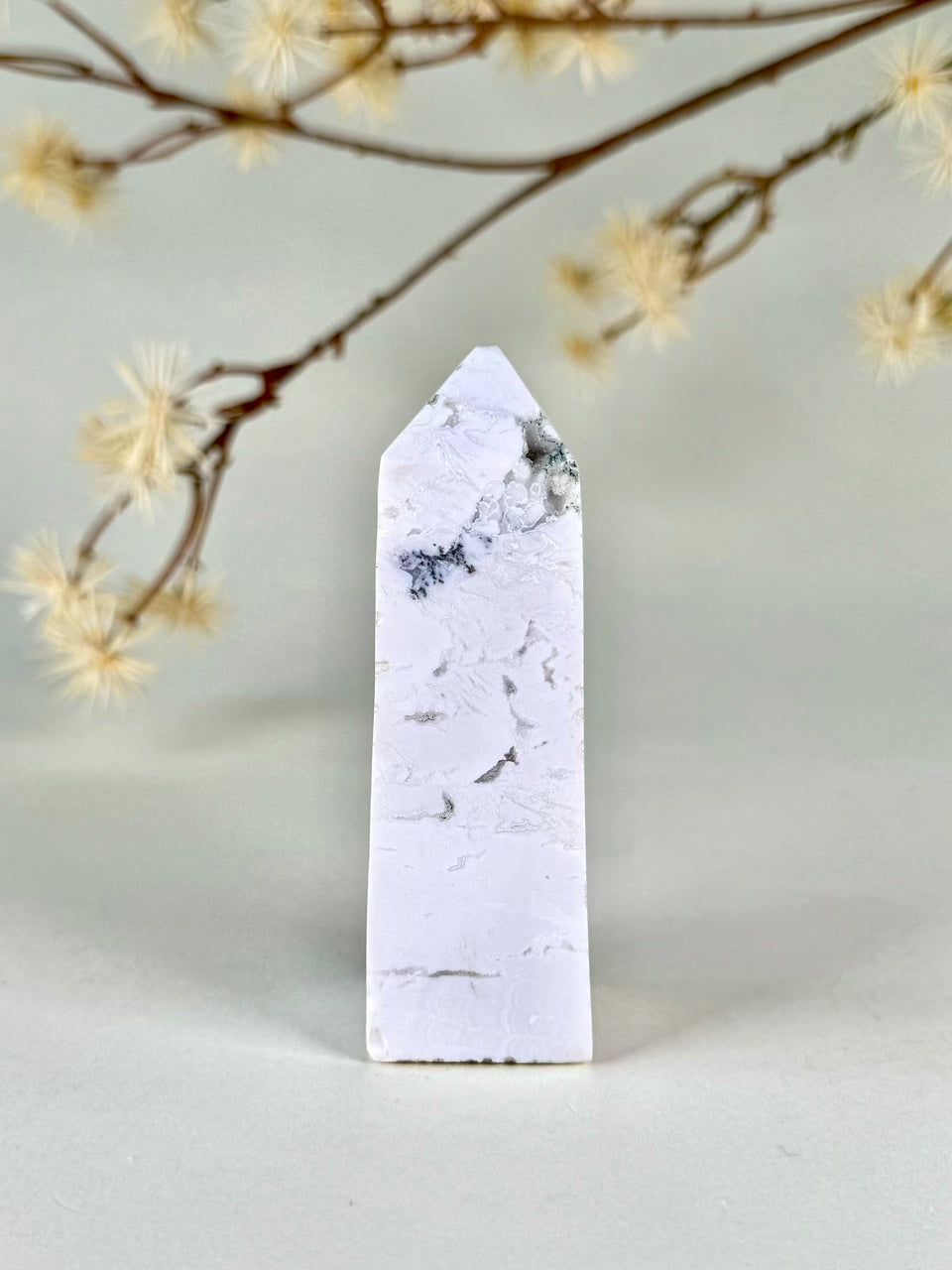 Snow Plume Agate Tower A